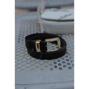 เข็มขัดหนังแท้ชุบทองสำหรับผู้หญิง ไม่หมองคล้ำ - Product Image 1