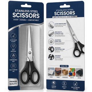 Precision Cutting Scissors Stainless Steel <b>Long</b> Blade Ergonomic <b>Handle</b> Professional Office Craft Sewing <b>Shears</b> - Product Image 6