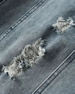 Women Light Grey Distressed Cargo Jeans Wide Leg Denim Pants Streetwear Baggy Fit Multi Pocket <b>Vintage</b> Wash Fashion <b>Trousers</b> - Product Image 6