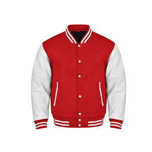 Vestes universitaires en cuir OEM | Fournisseur en gros de vestes de baseball avec logo personnalisé - Product Image 1
