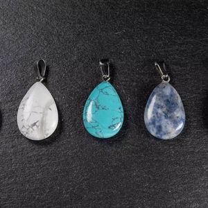 Impressionnant mélange de pierres précieuses pendentif poire forme 925 direction argent concepteur à la mode bijoux faits à la main pour cadeau d'anniversaire pour elle - Product Image 1
