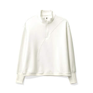 Sweat-shirt polaire demi-zip personnalisé pour l'hiver, avec logo frontal, coupe confortable, col zippé haut, poignets et ourlet côtelés, en coton de haute qualité - Product Image 2