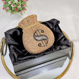 Handmade Crystal Pearl PU Leather Clutch Purse Evening Party Wedding Bridal Handbag Elegant Designer Rhinestone Bag Wholesale - Product Image 5
