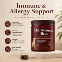 Supplément de soutien immunitaire pour chiens en gros : colostrum, huile de poisson, postbiotiques, soulagement des allergies saisonnières chez les animaux, anti-morsures, marque privée