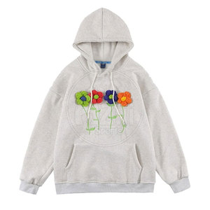 เสื้อมีฮู้ดผ้าคอตตอนมีฮู้ดปักลายสำหรับผู้ชายเสื้อผ้าแนวสตรีทมีฮู้ดออกแบบได้ตามต้องการ - Product Image 1