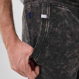 Custom Acid Wash Sweat Shorts Hombres de alta calidad Streetwear Algodón Puff Print Pocket Shorts Forb hombres Cheep Precio - Product Image 6