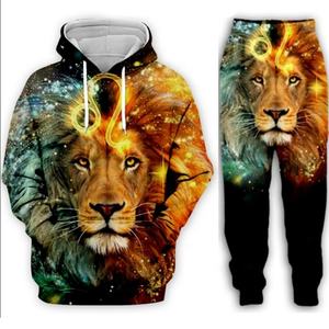 Conjunto Deportivo Ecológico de Lujo con Capucha, Chaqueta con Cierre Completo y Pantalones Deportivos Estampados, Diseñado para Comodidad y Potencia - Product Image 4