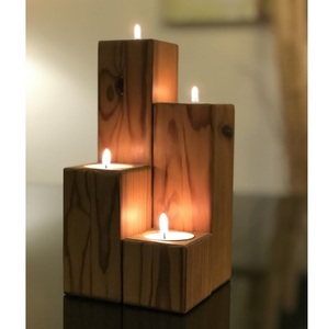 Porte-bougie décoratif en bois pour décoration de mariage, fêtes de mariage, événements - Product Image 4