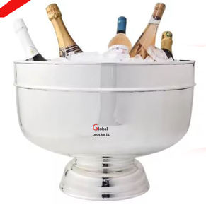 top quality silver finished <b>metal</b> stainless steel wine chiller with stand for hotel restaurant and bar - Product Image 4