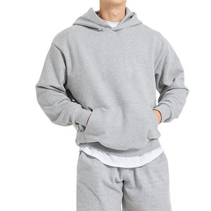 High Quality Cotton/Polyester French Terry Oversize <b>Thick</b> <b>Fleece</b> Eco-Friendly Winter Drop Shoulder Custom Printed Plain Dyed - Product Image 1