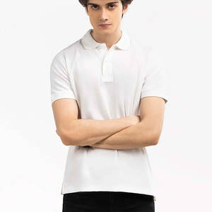 Camiseta de manga corta con botones para hombre, novedad, Color sólido, ligero, 100% algodón, cuello vuelto, ropa de calle, Tops informales para Fitness - Product Image 5