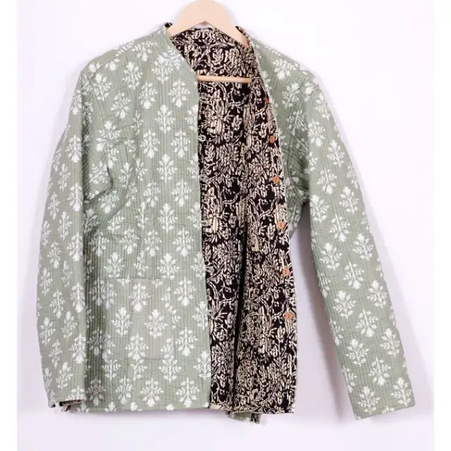 Veste matelassée en coton indien femmes Kimono nouveau Kimono court matelassé femmes porter manteau Vintage Festival mode fête porter