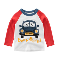 Tenues d'hiver personnalisées pour bébés garçons, ensembles pour enfants, vêtements à manches longues, vêtements décontractés en tricot uni 100% coton, t-shirts