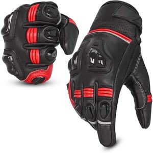 Gants de course en cuir véritable compatibles avec l'écran tactile Hard Knuckle Motorsports Gear for Motorbike & ATV Riding - Product Image 5