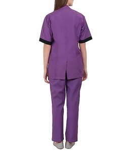 Medical Uniform Nurse Doctor <b>Hospital</b> <b>Scrub</b> Tops 100% Cotton Woven Fabric Comfortable Unisex Needle Detection Seamless Fusing - Product Image 4