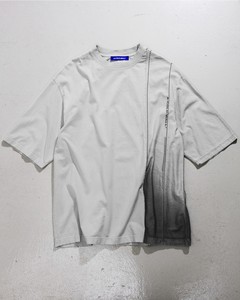 เสื้อยืดคอกลมผ้าคอตตอนคอตตอนแขนสั้นพิมพ์ลาย100% ฟิตเนสผ้าฝ้ายขนาดใหญ่น้ำหนัก GSM 300สำหรับผู้ชายขนาดใหญ่ปรับแต่งได้ - Product Image 6