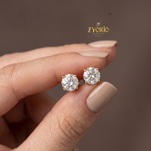 Zyorio Jewels, Joyería Fina de Oro de 14K, Certificado IGI, Diamante Cultivado en Laboratorio de 1CT D VVS2, Pendientes de Lujo Unisex, Venta al Por Mayor - Product Image 1