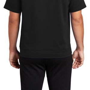 Hiver Hommes Fleece Short Sleeve Hooded Pullover Hoodie Solid Neck Cotton Blend Quick Dry Breathable Customized Logo Black - Product Image 4