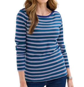 Camiseta de manga larga con cuello en V de punto informal de talla grande para mujer, 100% de algodón, transpirable, de secado rápido, bordado sólido, personalizable - Product Image 3