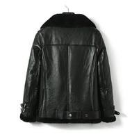 Verdickte PU-Pelz-Lederjacke für Herren mit Reiß verschluss Wind dichter High Street Style Wintermantel Plain mit Buchstaben muster gefärbt