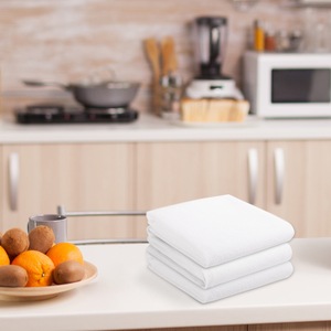 Ensemble de serviettes éponge à un côté 100% coton, serviettes de cuisine en bambou tissées à carreaux conçues sur mesure pour la maison et le commerce - Product Image 5