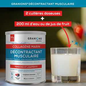 <span class=keywords><strong>Granions</strong></span> COLLAGÈNE MARIN RELAXANT MUSCULAIRE Collagène Marin Hydrolysé Type 1 Faible Poids Moléculaire Formule Ultra Complète Pot de 300g - Product Image 6