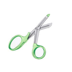 กรรไกรตัดผ้าพันแผลสำหรับการผ่าตัดทั่วไปแบบ1หัววัดปลายแหลม180มม. 7 "ด้ามพลาสติกสีเขียวสแตนเลสสตีลอเนกประสงค์ - Product Image 6