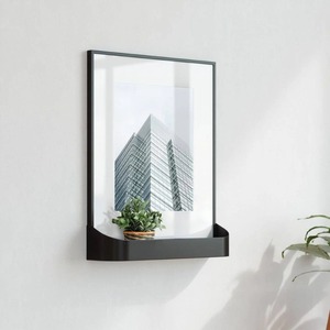 Miroir élégant à cadre en métal noir pour décoration murale contemporaine et décoration intérieure du salon - Product Image 2