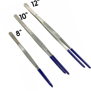 Pince de préhension pour reptiles en acier inoxydable, pointe inclinée, outils portables étanches avec poignée - Product Image 1