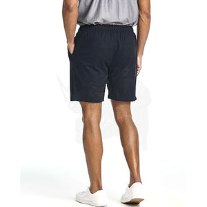 Short de marche décontracté en coton pour hommes entrejambe de 7 pouces cordon de serrage réglable taille poche arrière Gym respirant été vêtements de détente - Product Image 4
