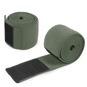Enveloppe de genou élastique avec mélange de coton-Support pour l'haltérophilie, l'haltérophilie et le fitness en salle de sport - Product Image 1