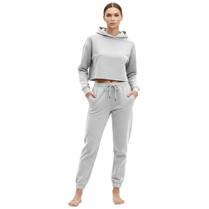 Nouveau produit, fabricants de vêtements de rue, unisexe, hiver, imprimé, uni, vintage, survêtement court, 100% coton, léger, coupe régulière, ensemble - Product Image 4