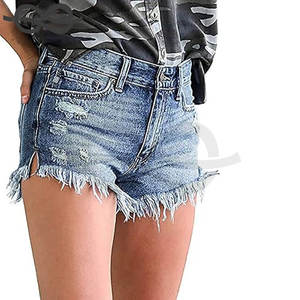 Pantalones Cortos Vaqueros Elásticos de Cintura Media con Volantes para Mujer, Transpirables, Lavados, Estilo Casual de Verano, los Más Vendidos, Precio de Fábrica al Por Mayor - Product Image 4