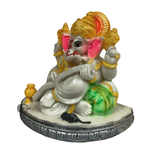 Estatua de Ganesh Ji de Poliresina, Modelo Hecho a Mano, Pintado a Mano, Decoración Religiosa Tradicional, Pooja, Boda, Hogar, Estilo Indio - Product Image 4
