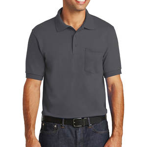 <b>Mens</b> Custom Short Sleeve <b>Polo</b> <b>Shirt</b> <b>Pocket</b> Royal Blue Golf <b>Shirts</b> - Product Image 4