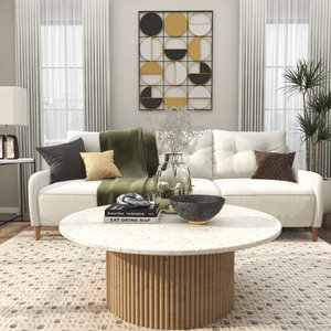 Sculpture de chaîne à maillons en marbre Brooksville Accent d'art en pierre moderne décoratif écologique - Product Image 4