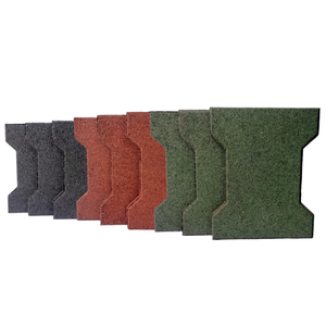 Los azulejos de goma entrelazados más vendidos T-Bone Dogbone Pavimentadoras para exteriores Pisos de goma Deportes y fitness Fabricante de Malasia - Product Image 1