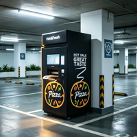 Sistema de Cocina Comercial de Ahorro Energético para Tiendas Minoristas Interiores y Lugares de Servicio Público, Máquina Expendedora de Pizza