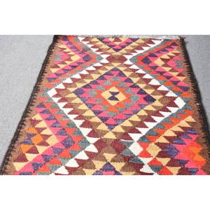 พรมขนแกะสไตล์ตุรกีแนววินเทจผ้าถักลายแบบโบโฮสำหรับตกแต่งห้องนั่งเล่นยางขนาดโอเวอร์ไซส์สีส้มแดง - Product Image 3