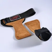 Almohadillas de Agarre para Fitness (Goma Natural PVC) Antideslizantes con Correas Ajustables, Soportes Acolchados, Personalizables, de Alta Calidad, para Seguridad en el Gimnasio