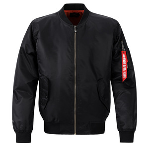 ... Chaqueta de bombardero informal para hombre, tela transpirable con cremallera frontal, ajuste ligero, ideal para uso diario, viajes y fines de semana, uso al aire libre - Product Image 1