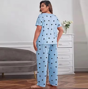 Vêtements de nuit pour femmes de grande taille Vêtements de nuit de haute qualité sur mesure Tailles pour adultes Col rond manches courtes Confortable - Product Image 2