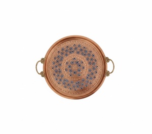 Creative Quality Metal Copper <b>Tea</b> Coffee Serving <b>Tray</b> For Home Hotel And Restaurant Usage Decorative Food Serving Copper <b>Tray</b> - Product Image 5