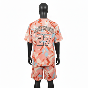 Ensemble short de baseball pour homme en polyester premium respirant avec impression par sublimation intégrale et logo en twill. - Product Image 2