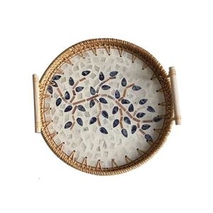 Plateau de service en rotin de haute qualité avec manche en bois Meilleur prix pour les articles de cuisine à café de table directement du grossiste du Vietnam - Product Image 4