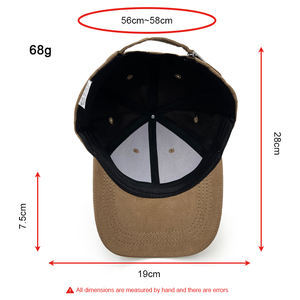 Gorra de béisbol de 6 paneles de color sólido vintage en blanco con logotipo personalizado - Product Image 3