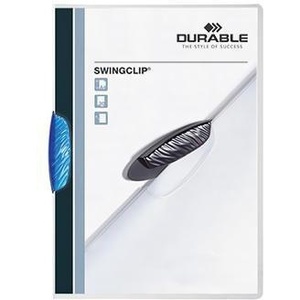 Portapapeles A4 de Polipropileno Resistente con Clip Azul Oscuro y Cubierta Trasera Transparente - Product Image 1