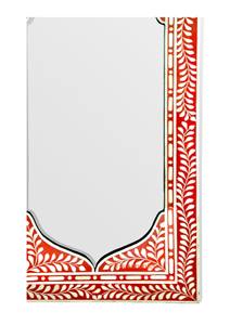Bordure d'incrustation d'os de cadre de miroir mural de forme rectangulaire moderne faite à la main pour un usage domestique décoratif par le fournisseur et le fabricant indiens - Product Image 5