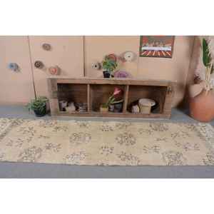 <b>Vintage</b> Beige & Brown Turkish Wool <b>Rug</b> 280 X 1060 ft Flat Weave Patchwork Design for Living Room Decorations 4m Width - Product Image 4