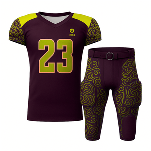 Conjunto de uniforme de fútbol americano personalizado Hombres Tackle Jersey y pantalones Transpirable acolchado Teamwear OEM Supply - Product Image 1